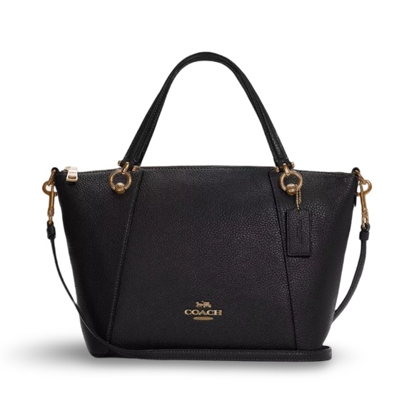Coach Handbags - Coach Kacey Satchel in Black Refined Pebble Leather